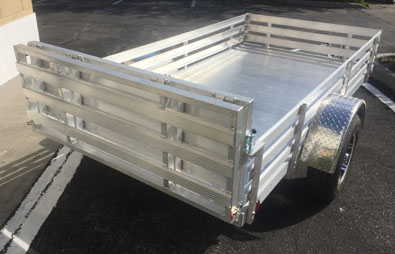 Aluminum Trailer - DMF 5 x 10 bi-fold ramp (folded)