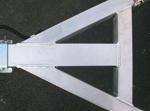 DMF Aluminum Trailer tig welded tongue